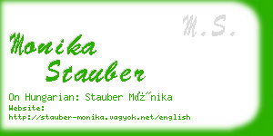 monika stauber business card